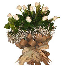 Ankara Ayaþ çiçek sipariþi sitemizin görsel ürünü 9 adet beyaz gül buketi