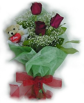 3 adet gülden çiçek buketi Sizlere özel farklý bir tanzim modeli 