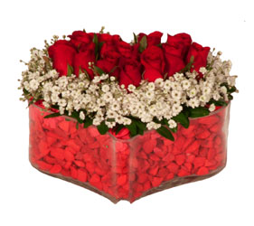 Ankara Dikmen Çankaya Çiçekçi firma ürünümüz Kalp içinde gül çiçekleri Ankara çiçek gönder firmasý þahane ürünümüz 
